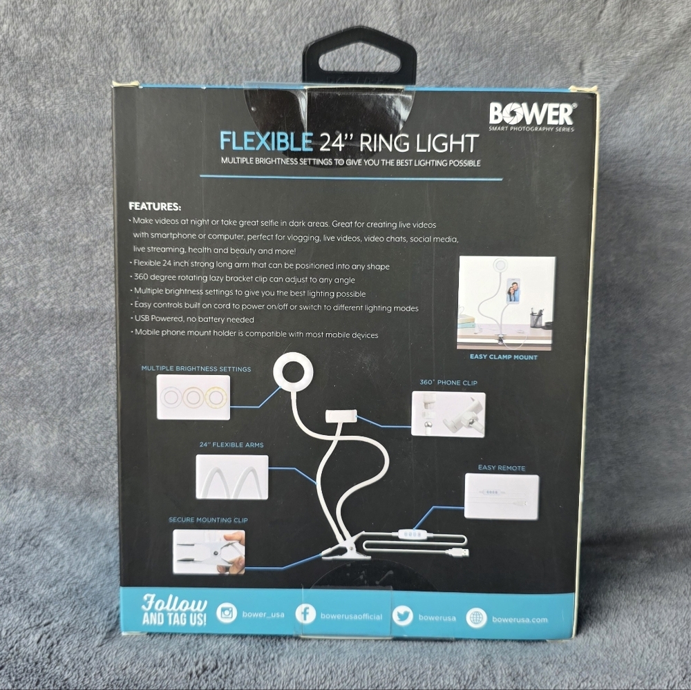 BOWER Flexible 24'' Ring Light - Picture 2 of 8
